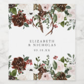 Personalisierte Hochzeit auf rustikalem Land Weinetikett (Einzelnes Label)