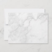 Personalisierte Hochzeit aus weißem Marmor Dankeskarte (Rückseite)