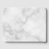 Personalisierte Hochzeit aus weißem Marmor Gästebuch (Rückseite)