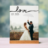 Personalisierte Hochzeit. Bild Acrylschild (Neutral)