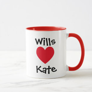 Personalisierte Hochzeit Bräutigam liebt Braut rot Tasse