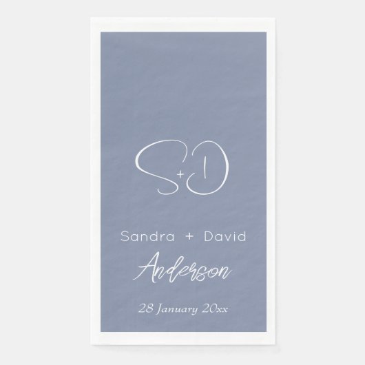 Personalisierte Hochzeit, Brautparty/Verlobung Serviette (Vorderseite)