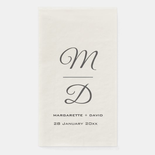 Personalisierte Hochzeit/Brautparty/Verlobung Serviette (Vorderseite)