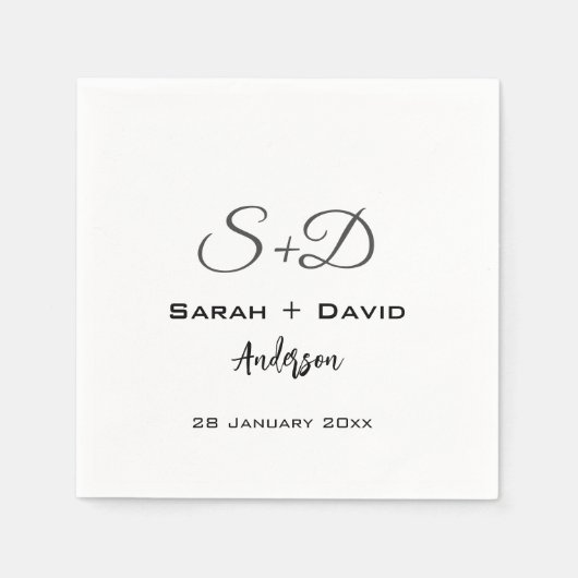 Personalisierte Hochzeit, Brautparty, Verlobung Serviette (Vorderseite)