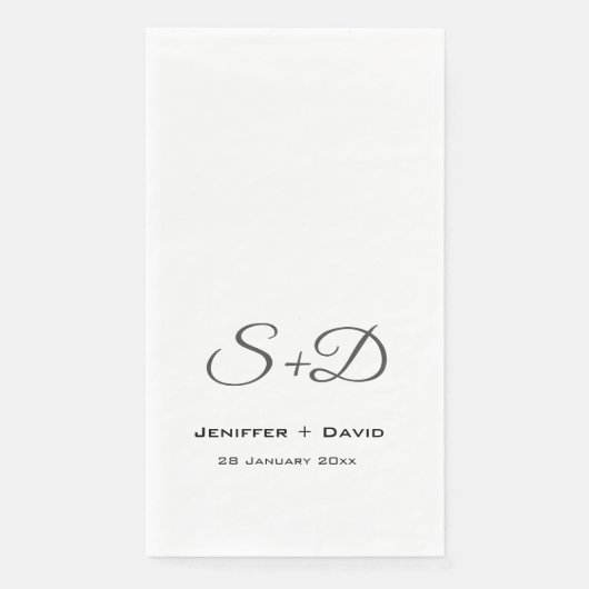 Personalisierte Hochzeit, Brautparty/Verlobung Serviette (Vorderseite)