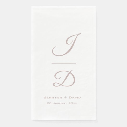 Personalisierte Hochzeit, Brautparty/Verlobung Serviette (Vorderseite)