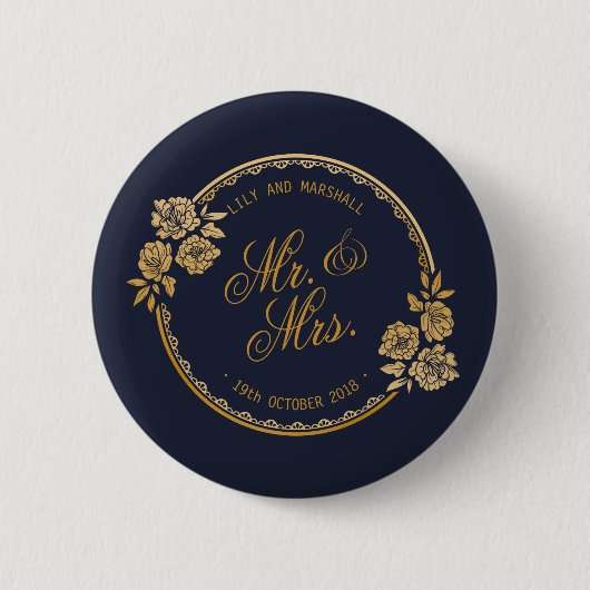 Personalisierte Hochzeit| Button (Vorderseite)