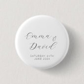 Personalisierte Hochzeit Button (Vorderseite)