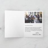 Personalisierte Hochzeit Danke Foto (Innenseite)