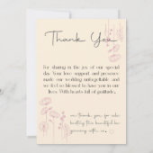Personalisierte Hochzeit danke Karten Einzigartige (Rückseite)