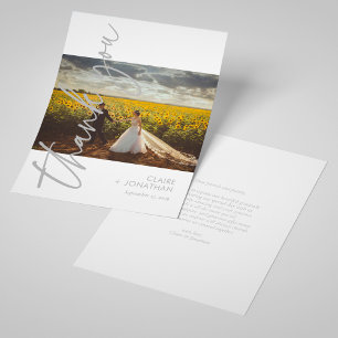 Personalisierte Hochzeit Dankeschön-Karte mit Foto Dankeskarte