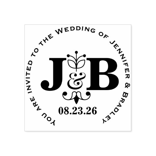 Personalisierte Hochzeit Datum speichern Gummistempel (Prägung)