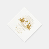 Personalisierte Hochzeit der Bergskette Serviette (Ecke)
