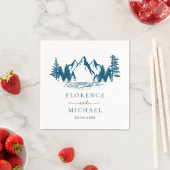 Personalisierte Hochzeit der Bergskette Serviette (Beispiel)
