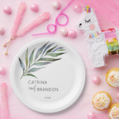 Personalisierte Hochzeit der Olive Branch Watercol Pappteller (Party)