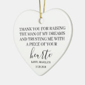 Personalisierte Hochzeit der Schwiegermutter  Keramik Ornament (Links)