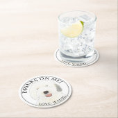 Personalisierte Hochzeit des alten englischen Scha Runder Pappuntersetzer (Vor Ort)