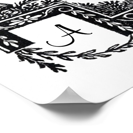 Personalisierte Hochzeit durch antike französische Poster (Ecke)