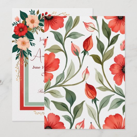 Personalisierte Hochzeit Einladung (Vorne/Hinten)