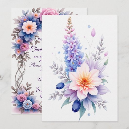 Personalisierte Hochzeit Einladung (Vorne/Hinten)