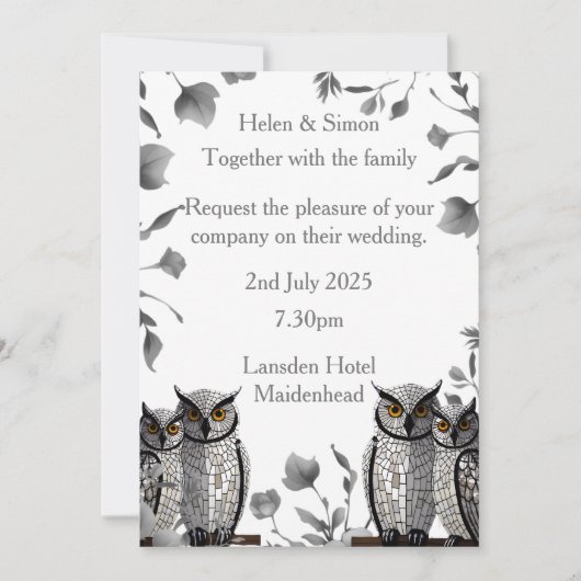 Personalisierte Hochzeit Einladung (Vorderseite)