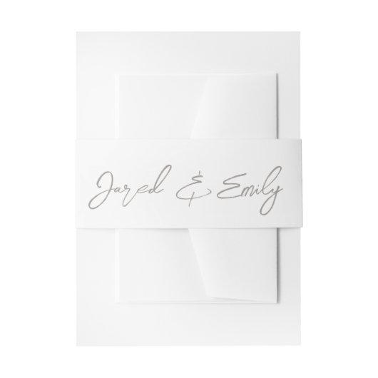 Personalisierte Hochzeit Einladungsbanderole (Vorderseite Beispiel)