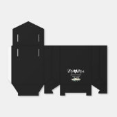 Personalisierte Hochzeit Elegant Schwarz-weiß Geschenkschachtel (Ungefaltet)