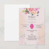 Personalisierte Hochzeit Elegante Rose Blume Einladung (Vorne/Hinten)