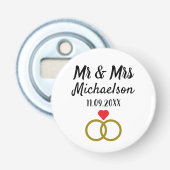 Personalisierte Hochzeit Flaschenöffner (Vorderseite)