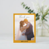 Personalisierte Hochzeit Foto Vielen Dank Postkarte (Stehend Vorderseite)