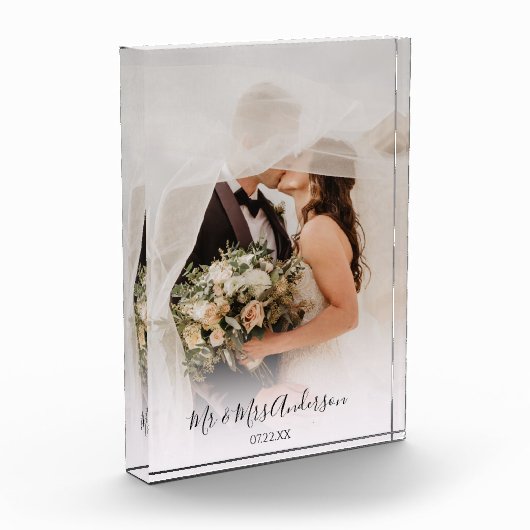 Personalisierte Hochzeit Fotoblock (Links)