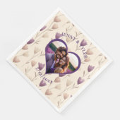 Personalisierte Hochzeit | Fotovorlage Serviette (Ecke)