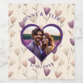 Personalisierte Hochzeit | Fotovorlage Weinetikett (Einzelnes Label)