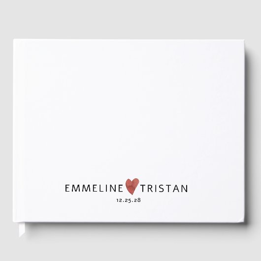 Personalisierte Hochzeit Gästebuch (Vorderseite)