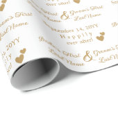 Personalisierte Hochzeit Geschenkpapier (Rolleneckpunkt)