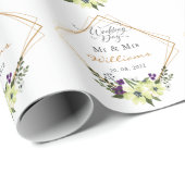 Personalisierte Hochzeit Geschenkpapier (Rolleneckpunkt)