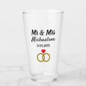 Personalisierte Hochzeit Glas (Vorderseite)