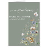 Personalisierte Hochzeit Glückwunsch Wilde Blume (Vorne)