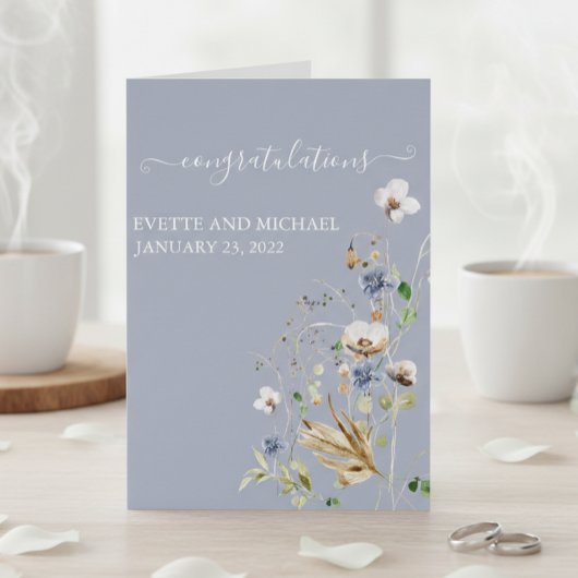 Personalisierte Hochzeit Glückwunsch Wilde Blume