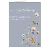 Personalisierte Hochzeit Glückwunsch Wilde Blume (Vorne)