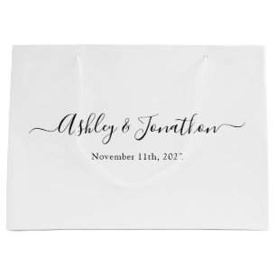 Personalisierte Hochzeit große Geschenktasche Geschenktüte