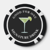 Personalisierte Hochzeit gut für ein Signaturgeträ Pokerchips (Rückseite)