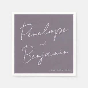 Personalisierte Hochzeit Handschriftliches Skript  Serviette