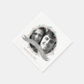 Personalisierte Hochzeit Ihres Fotos Quartz Rosa W Serviette (Ecke)