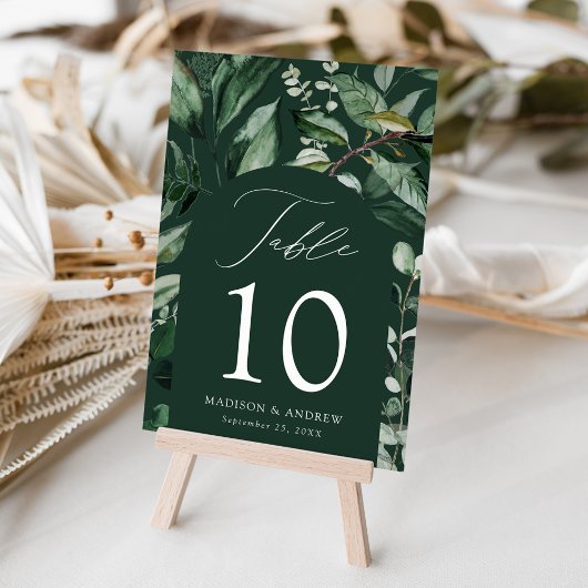 Personalisierte Hochzeit im Grünen Tischnummer