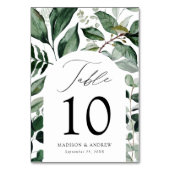 Personalisierte Hochzeit im Grünen Tischnummer (Vorderseite)