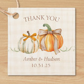 Personalisierte Hochzeit im Herbst Rustikaler Herb Geschenkanhänger