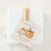 Personalisierte Hochzeit im Herbst Rustikaler Herb Geschenkanhänger (Beispiel)