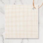 Personalisierte Hochzeit im Herbst Rustikaler Herb Geschenkanhänger (Rückseite)