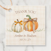 Personalisierte Hochzeit im Herbst Rustikaler Herb Geschenkanhänger (Vorderseite)